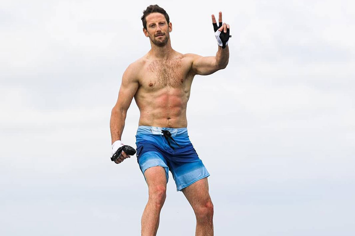 Retired F1 Driver Romain Grosjean Disgusts Fans With Fitness Equipment… But His Abs Win Them Back