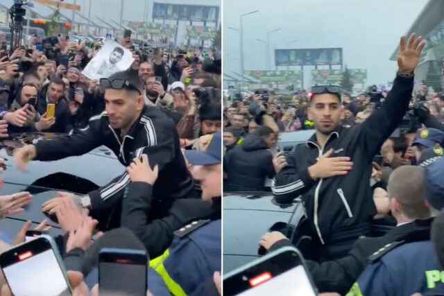 UFC’s Ilia Topuria Swarmed By Thousands Of Fans At Tbilisi Airport In Georgia